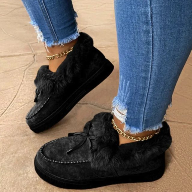 Ladmiple Winter Boots For Women Tall Mid Calf Warm Fur Lined Snow Boots