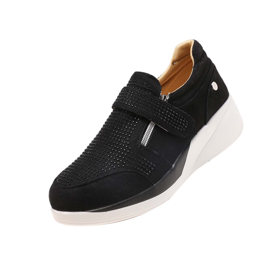 Wedge Heel Women’s Fashion Sneakers - Stylish Casual Sport Wedge Shoes for Daily Wear