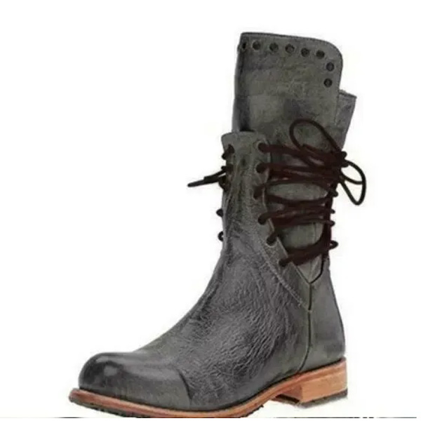 Chelsea Boots Leather Boots, Low-Heeled Thick Heel,Casual Women's Boots Pointed Toe Retro Ankle Motorcycle Boots