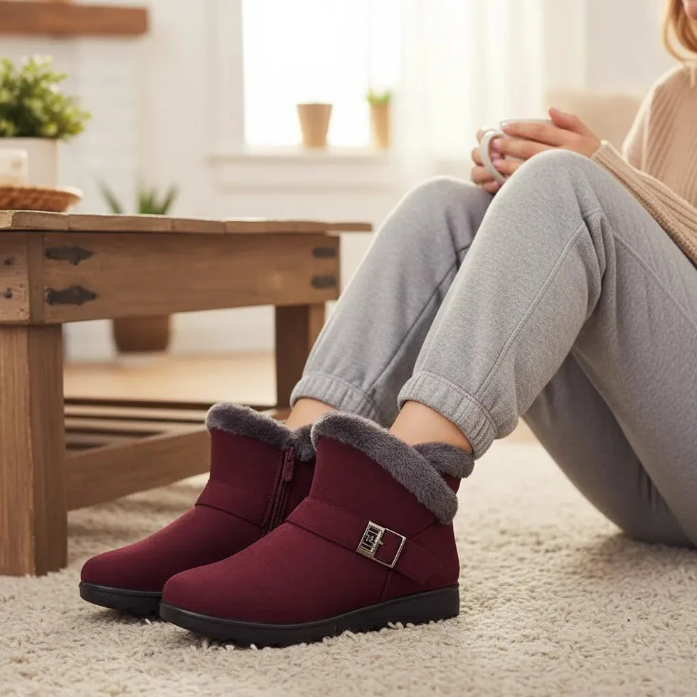 Fashion Snow Boots Women Warm Fur Women's Ankle Boots Female Winter Boots Winter Shoes Women Shoes Women Booties