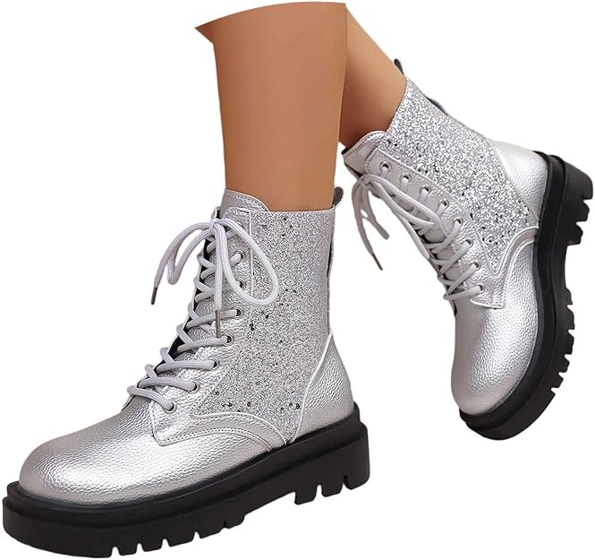 (⏳NOW ON: 50% OFF Sale! 🔥)New sequined laced Dr. Martens boots