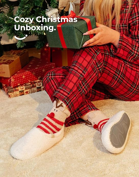 Women Memory Foam Loafer Slippers With Fuzzy Curly Fur And Cozy Fleece Lining