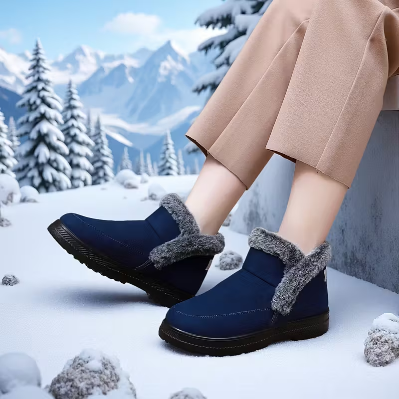 Women’s Cozy Insulated Ankle Booties, Fleece and Thickened Outdoor Leisure Booties