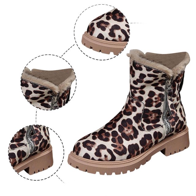 (⏳NOW ON: 70% OFF Sale! 🔥)Crzidha Vintage Snow Boots for Women,Warm Fleece Lined