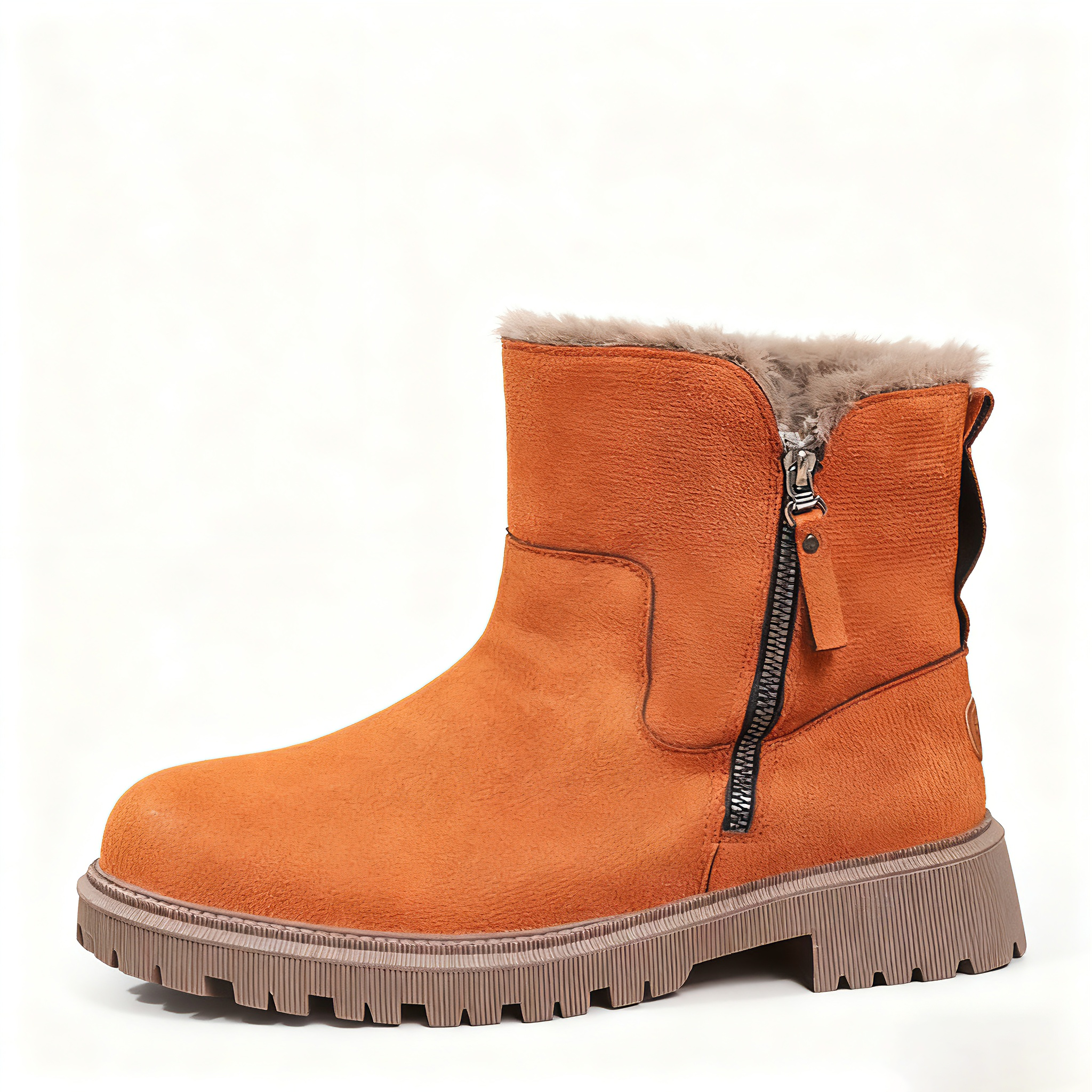 Thermal Winter Boots for Women Warm Furry Lined Mid Calf Boots