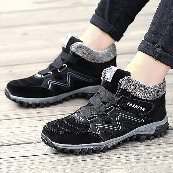 Women's Winter Thermal Ankle Booties | Ankle Boots | Warm Oxford Fabric Lined Waterproof Non-Slip Lightweight Women's Winter Thermal Boots for Outdoor Indoor Daily Wear