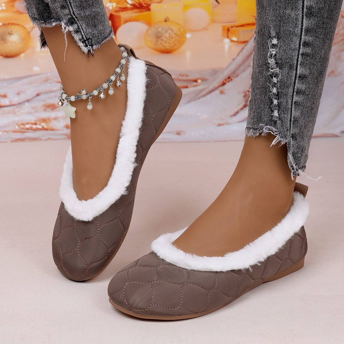 Boots for Women Flat Boots Fashion Casual Slip On Ankle Boots Comfort Solid Color Round Toe Plus Size Boots