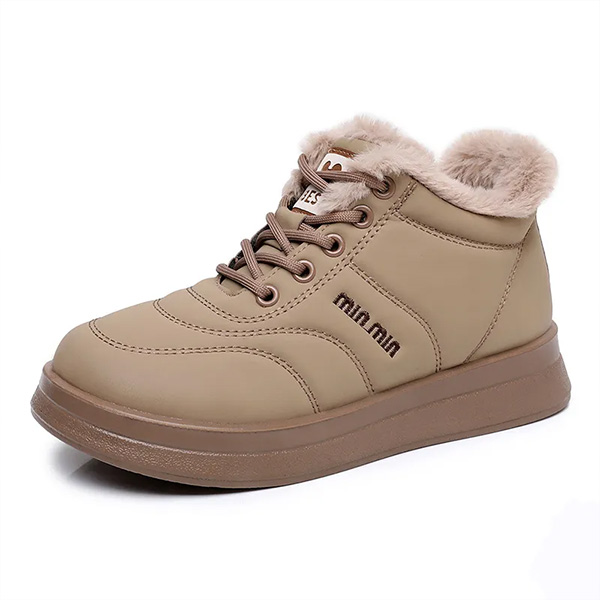 Cotton Shoes For women, Warm, Anti-Slip, Thickened Lace-up Casual Snow Boots, Outdoor Windproof Boots