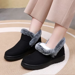 Women’s Cozy Insulated Ankle Booties, Fleece and Thickened Outdoor Leisure Booties