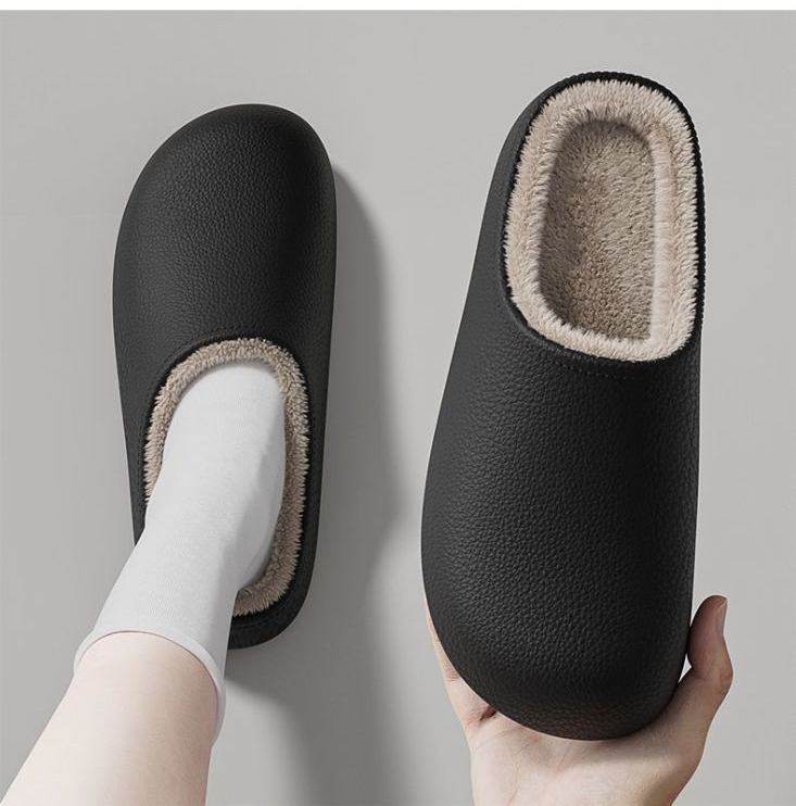 Winter Slippers Womens Warm Home Shoes with Suede Mute Sole Women's House Slippers, Outerwear