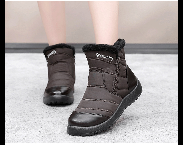 Women's  Outdoor Winter Boots Waterproof Lightweight Comfortable Cotton Non-Slip for Women Snow Boots Ankle Boots Women Shoes