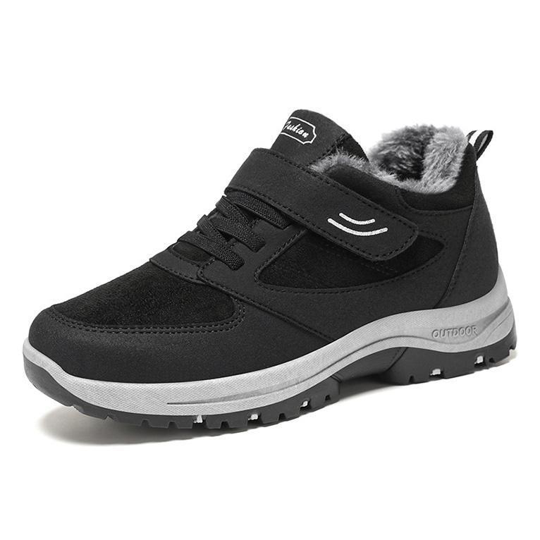 Snow Boots Womens Waterproof Fashion Winter Women Snow Boots Thick Soles Non Slip Solid Color Hook Loop for Warm and Comfort Wide Fit Walking Shoes Women Warm Faux Fur Lined Snow Boots