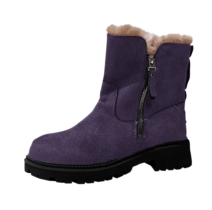 Thermal Winter Boots for Women Warm Furry Lined Mid Calf Boots