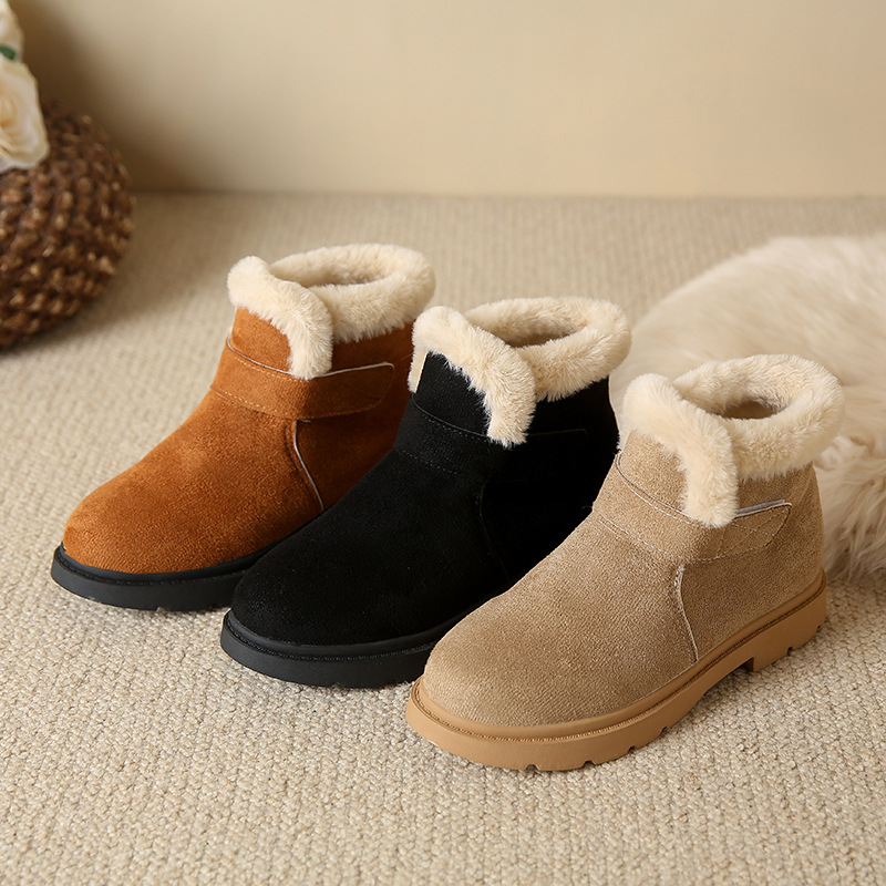 Women's Snow Boots with Faux Fur Lined Comfort Round Toe Warm Shoes for Winter