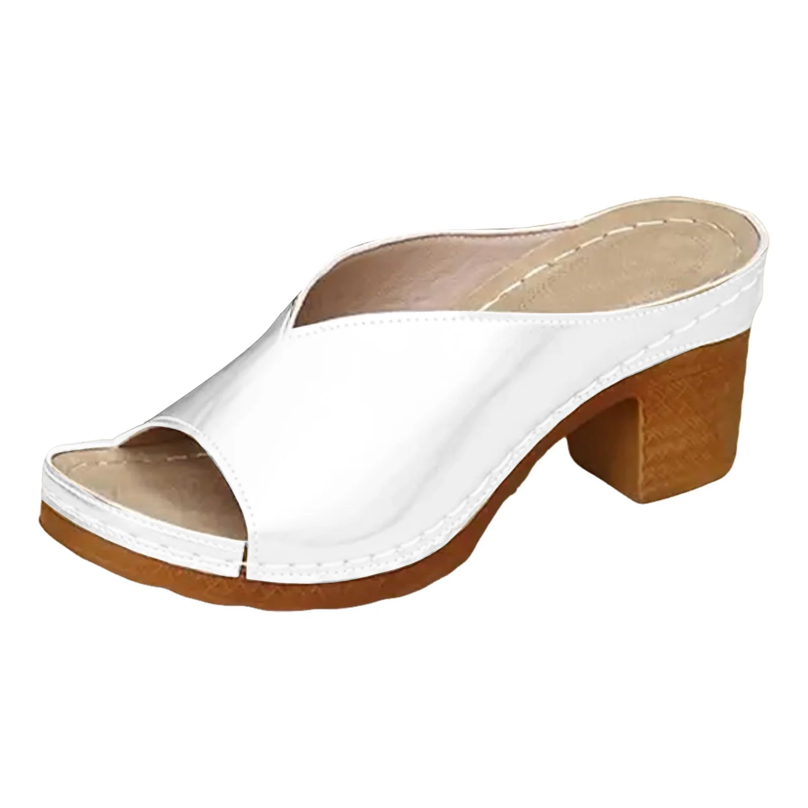 Orthopedic Chunky High Heel Sandals 