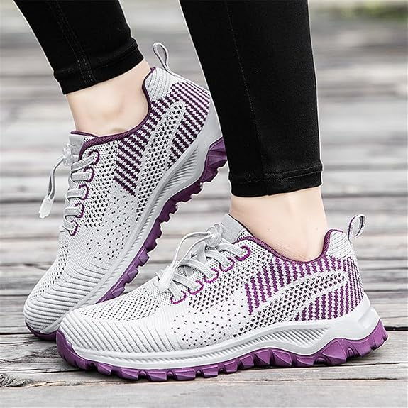 Women's Comfort Walking Shoes Non Slip Fitness Tennis Flats Casual Strap Sneakers