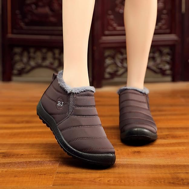 Winter Snow Boots for Women Anti-Skid House Shoes Ankle Boots Indoor Outdoor