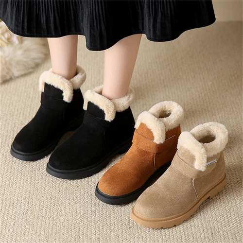 Women's Snow Boots with Faux Fur Lined Comfort Round Toe Warm Shoes for Winter - Picture 2 of 13