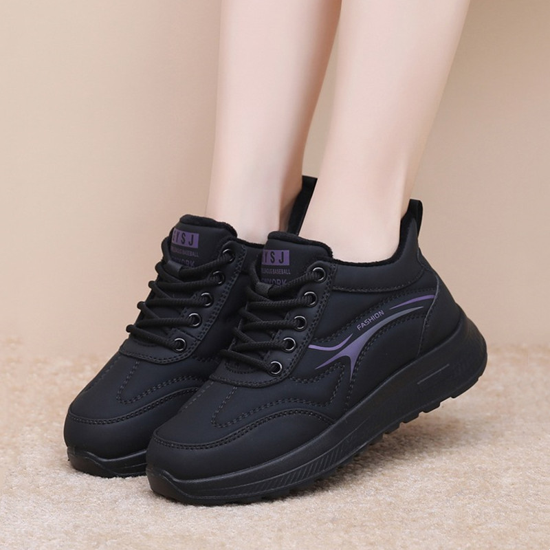 Women's Cotton Shoes, Fleece Warm Shoes For Middle-Aged and Elderly People, Soft-Soled Anti-Slip Bread Shoes, Casual Shoes