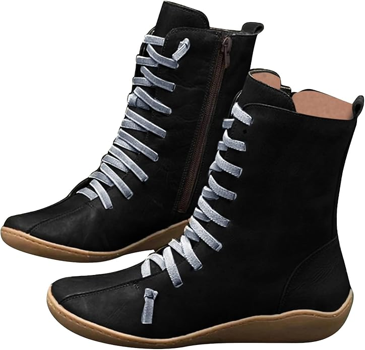 Generisch Ankle Boots Women's Retro  Ankle Boots Lightweight  Women's Shoes Western Boots with Heel Winter Boots Shoes Elegant Suede Biker Boots Cowboy Boots