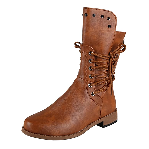 Chelsea Boots Leather Boots, Low-Heeled Thick Heel,Casual Women's Boots Pointed Toe Retro Ankle Motorcycle Boots