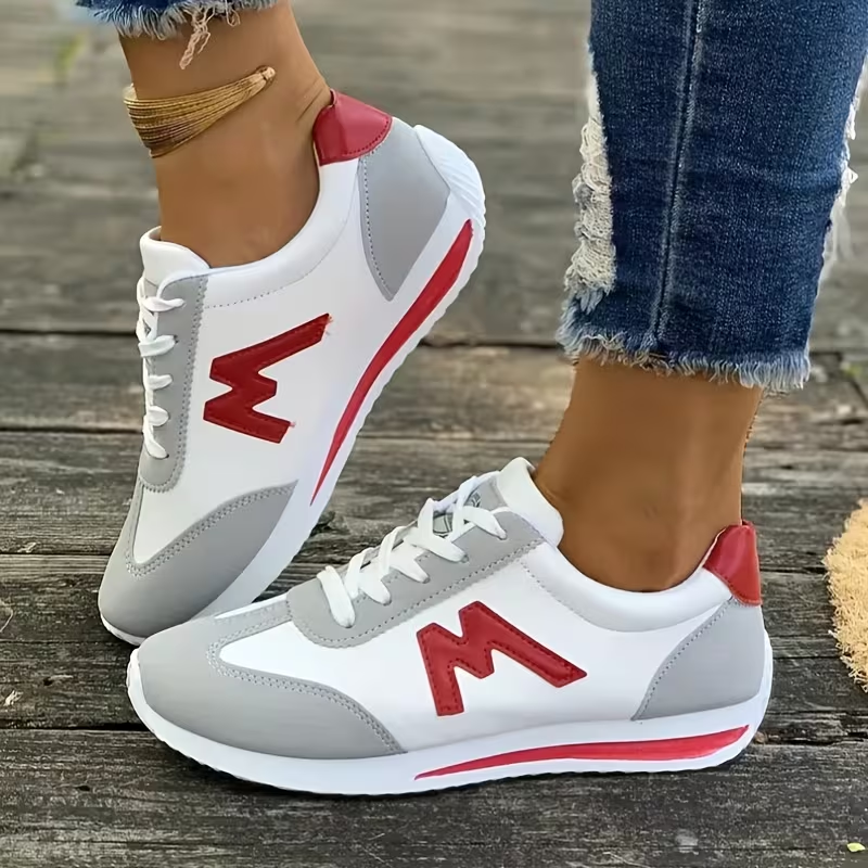 Wide Toe Sneakers for Women Leather Suede Non-Slip Breathable Fashion Tennis Running Walking Shoes
