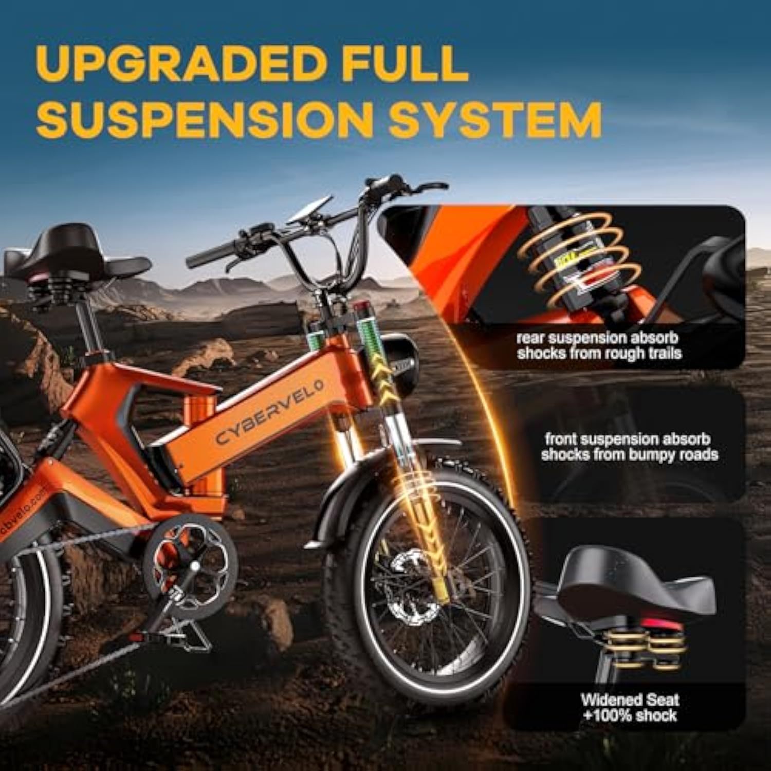 1000W (2000W peak) adult folding electric bicycle, 35 mph top speed with 100-mile range