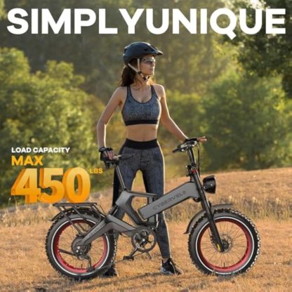 1000W (2000W peak) adult folding electric bicycle, 35 mph top speed with 100-mile range