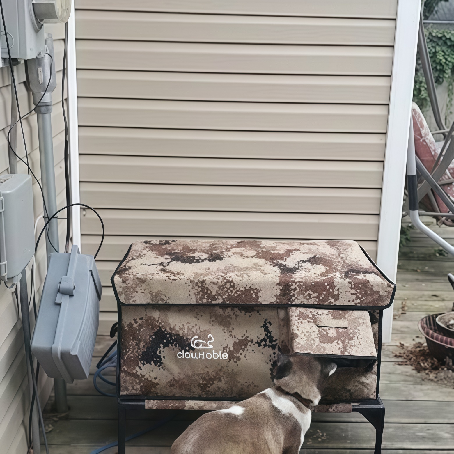 Heated Insulated Cat Shelter for Outdoors - 100% Waterproof, Safe Exit | Large Desert Camo【Overseas Clearance, Ends in 72 Hours】