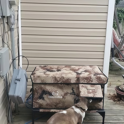 Heated Insulated Cat Shelter for Outdoors - 100% Waterproof, Safe Exit | Large Desert Camo【Overseas Clearance, Ends in 72 Hours】