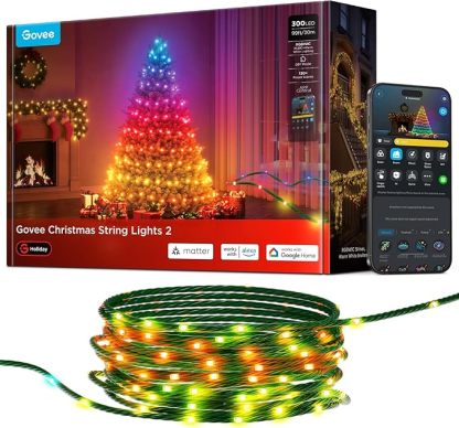 Christmas Express Delivery — Arrives in 7 Days  Smart Christmas Lights: 99ft 300 RGBWIC LEDs with Voice & App Control