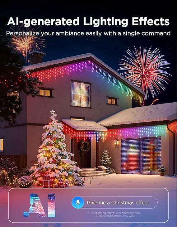 Christmas Express Delivery — Arrives in 7 Days  Smart Christmas Lights: 99ft 300 RGBWIC LEDs with Voice & App Control