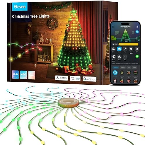 Christmas Express Delivery — Arrives in 7 Days  Smart Christmas Lights: 99ft 300 RGBWIC LEDs with Voice & App Control
