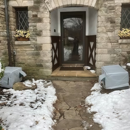 Heated Insulated Cat Shelter for Outdoors - 100% Waterproof, Safe Exit | Large Desert Camo【Overseas Clearance, Ends in 72 Hours】