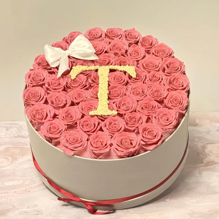 Glitter Rose Box With Initial Couple Gift