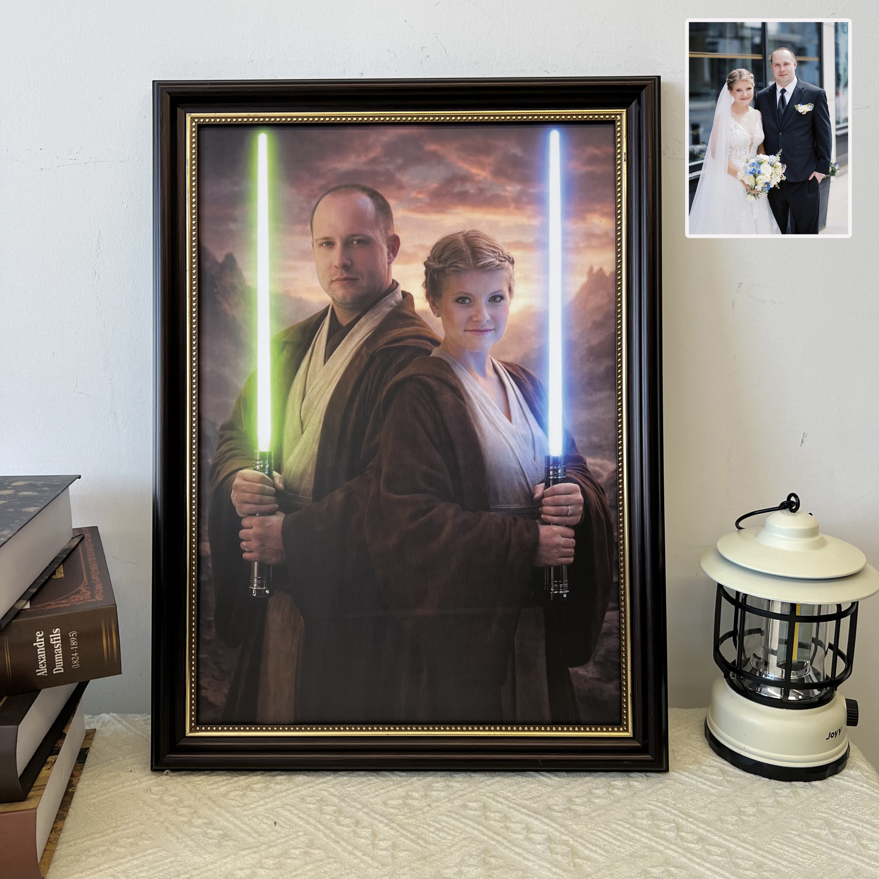 Custom Anime Couple Portrait, Galactic Couple Portrait Frame Gift 🌍