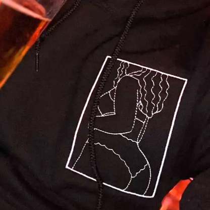 Custom Embroidered Spicy Portrait Sweatshirt, Personalized Couple Sweatshirt, Gift For Boyfriend