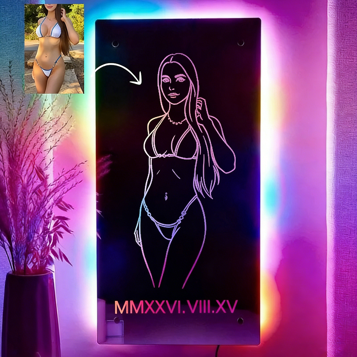Custom Name Seductive Mirror LED Light
