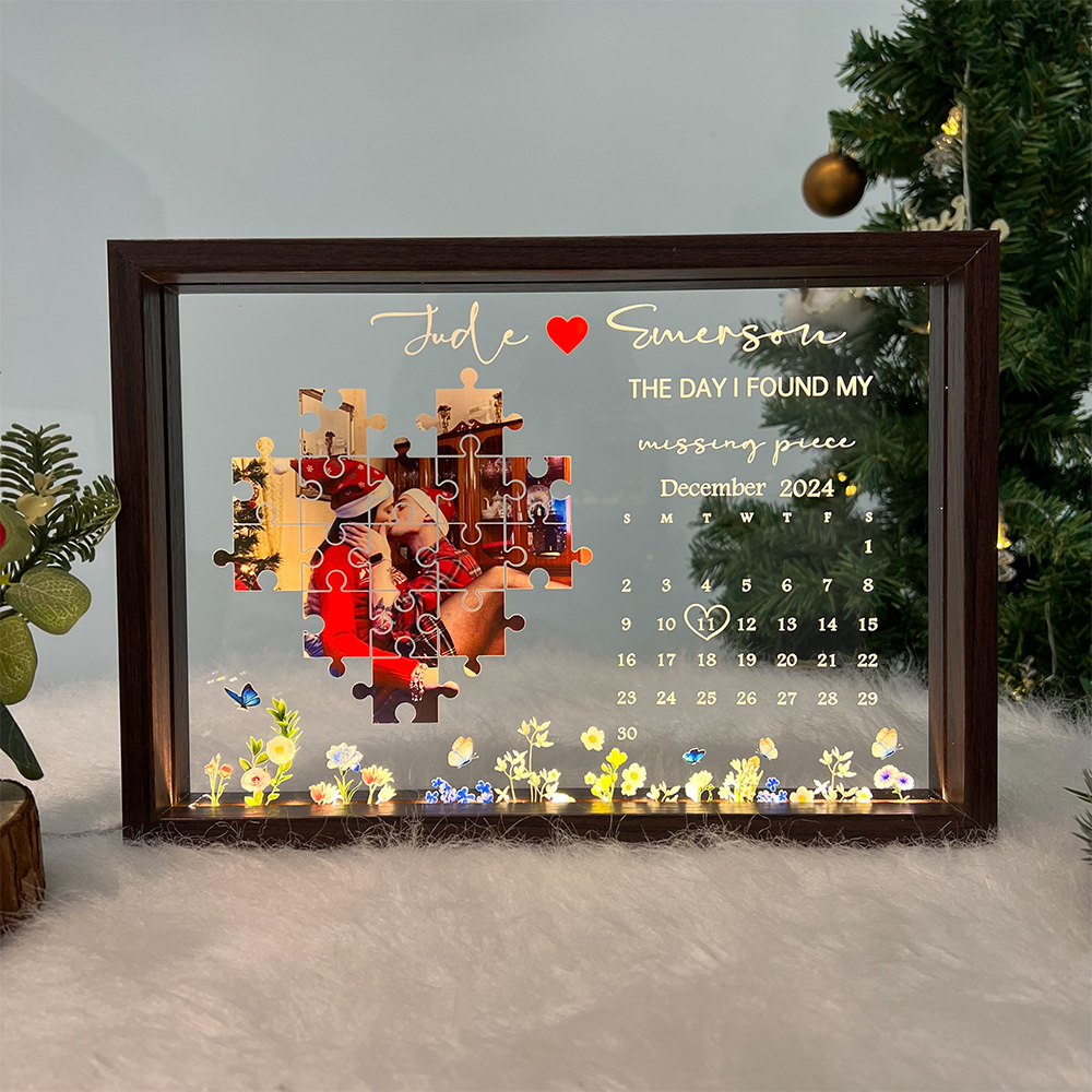 The Day I Found My Missing Piece Light Frame - 💕 Best Gifts to Lover 💕