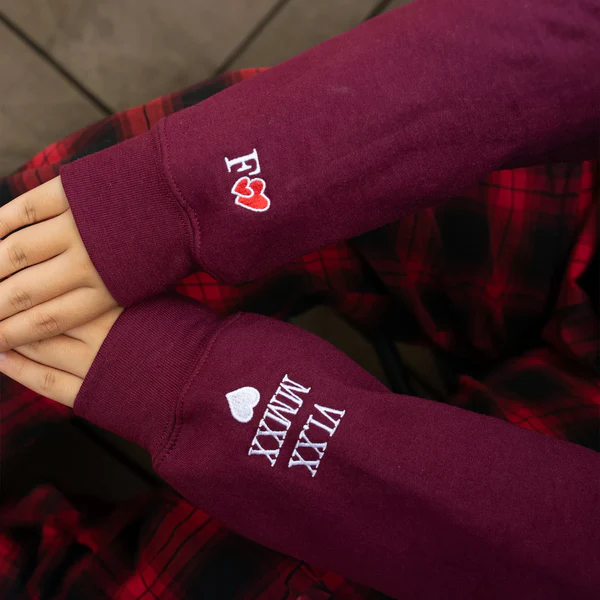 Embroidered Spicy Sweatshirt for Boyfriend, Custom Portrait Sweatshirt From Your Photo, Best Gift for Couple