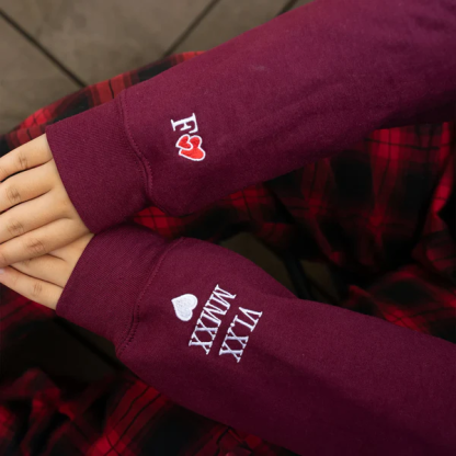 Embroidered Spicy Sweatshirt for Boyfriend, Custom Portrait Sweatshirt From Your Photo, Best Gift for Couple