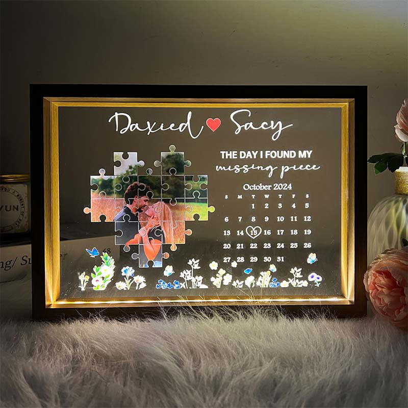 The Day I Found My Missing Piece Light Frame - 💕 Best Gifts to Lover 💕