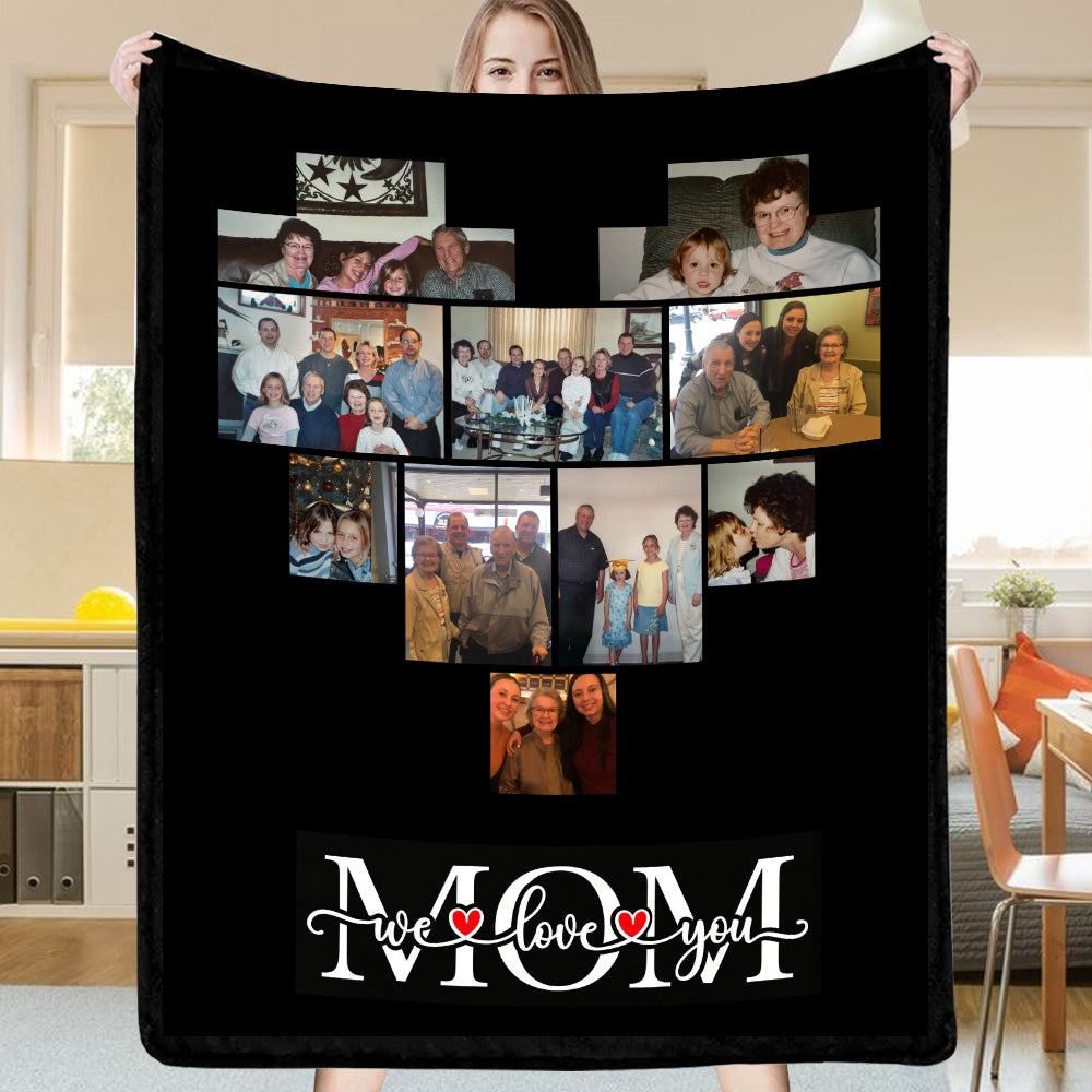 Custom Photo Fleece Blankets Gift for Him/Her
