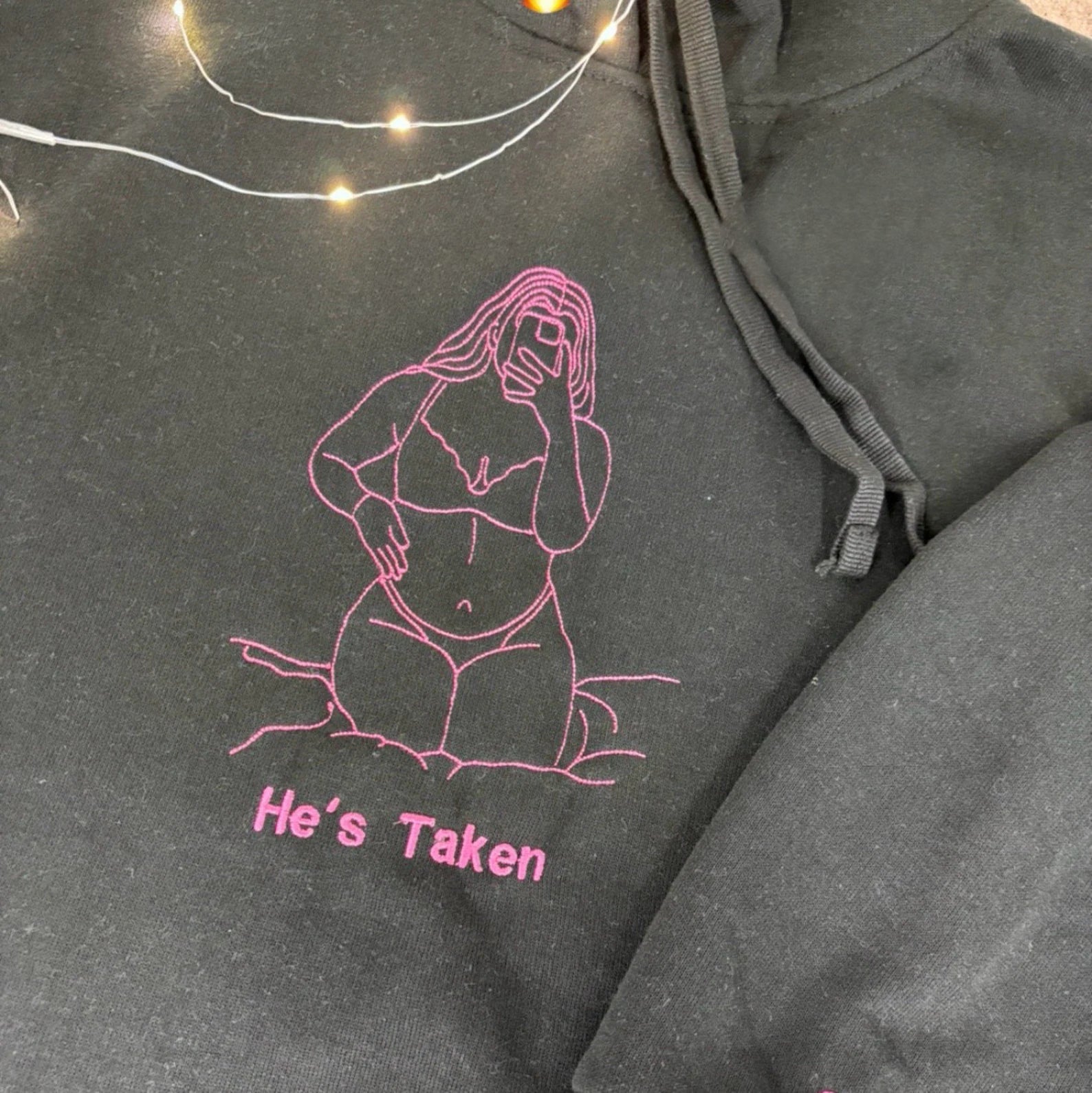 Custom Embroidered Spicy Portrait Sweatshirt, Personalized Couple Sweatshirt, Gift For Boyfriend