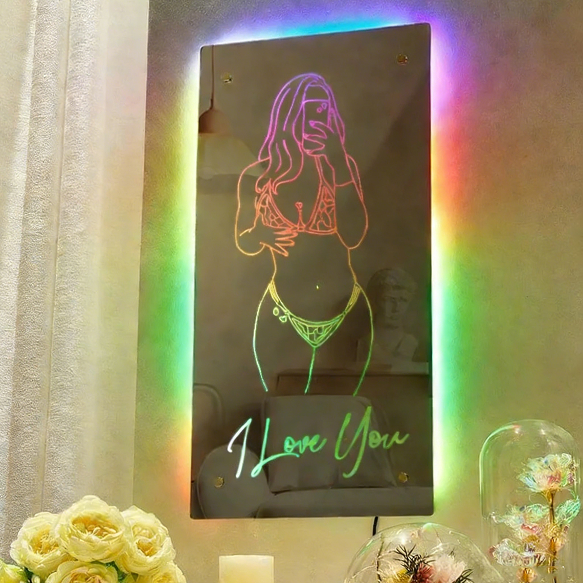 Custom Name Seductive Mirror LED Light