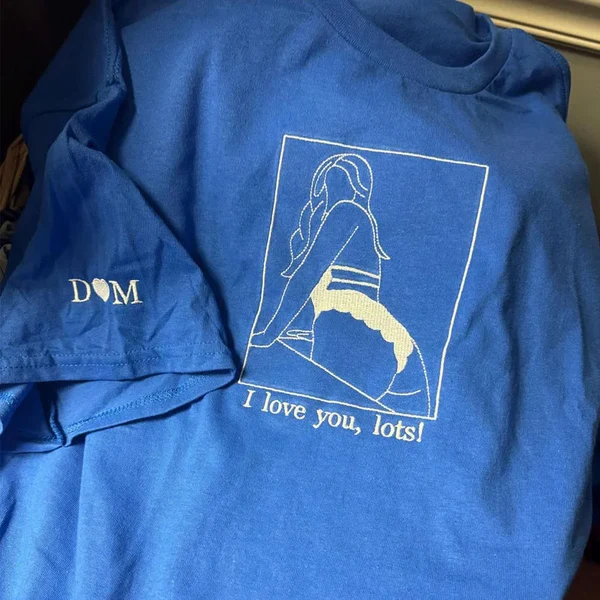 Embroidered Spicy Sweatshirt for Boyfriend, Custom Portrait Sweatshirt From Your Photo, Best Gift for Couple