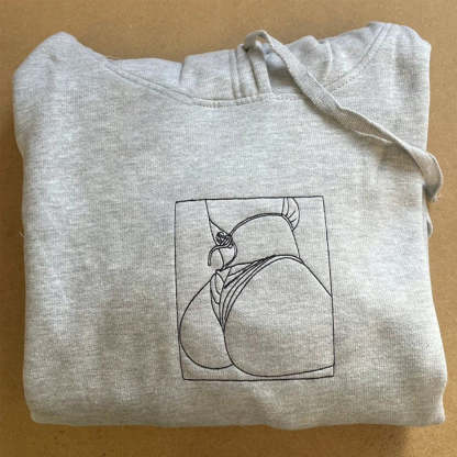 Custom Embroidered Spicy Portrait Sweatshirt, Personalized Couple Sweatshirt, Gift For Boyfriend