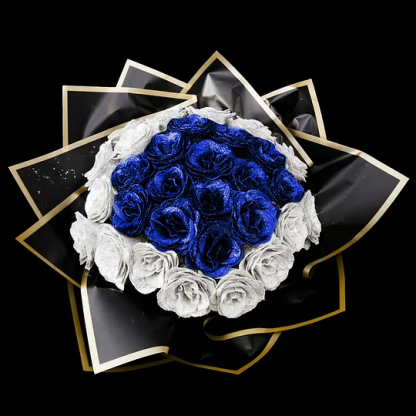 Personalized DIY Glittery Eternal Rose Bouquet with Initial