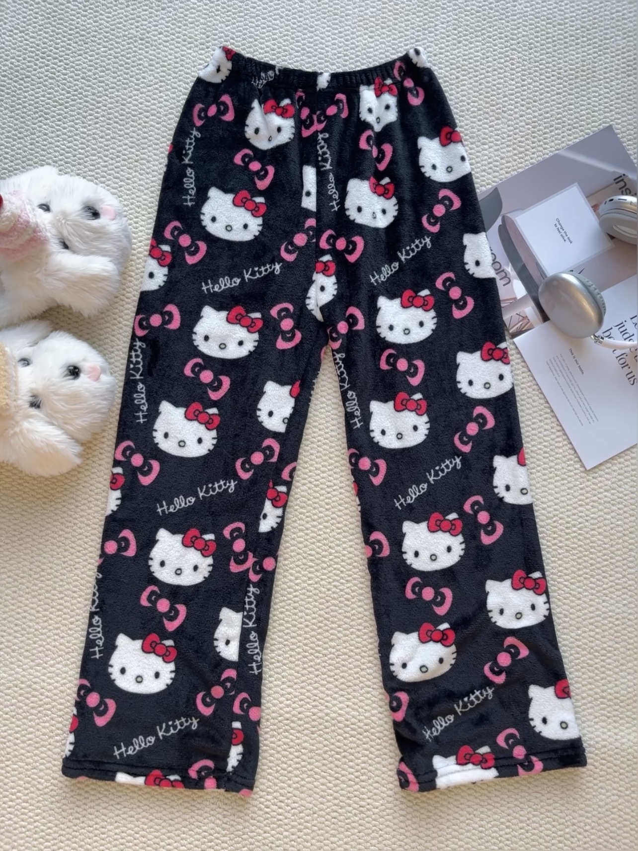 Hello Kitty & Spider-Man Fuzzy Pajama Pants