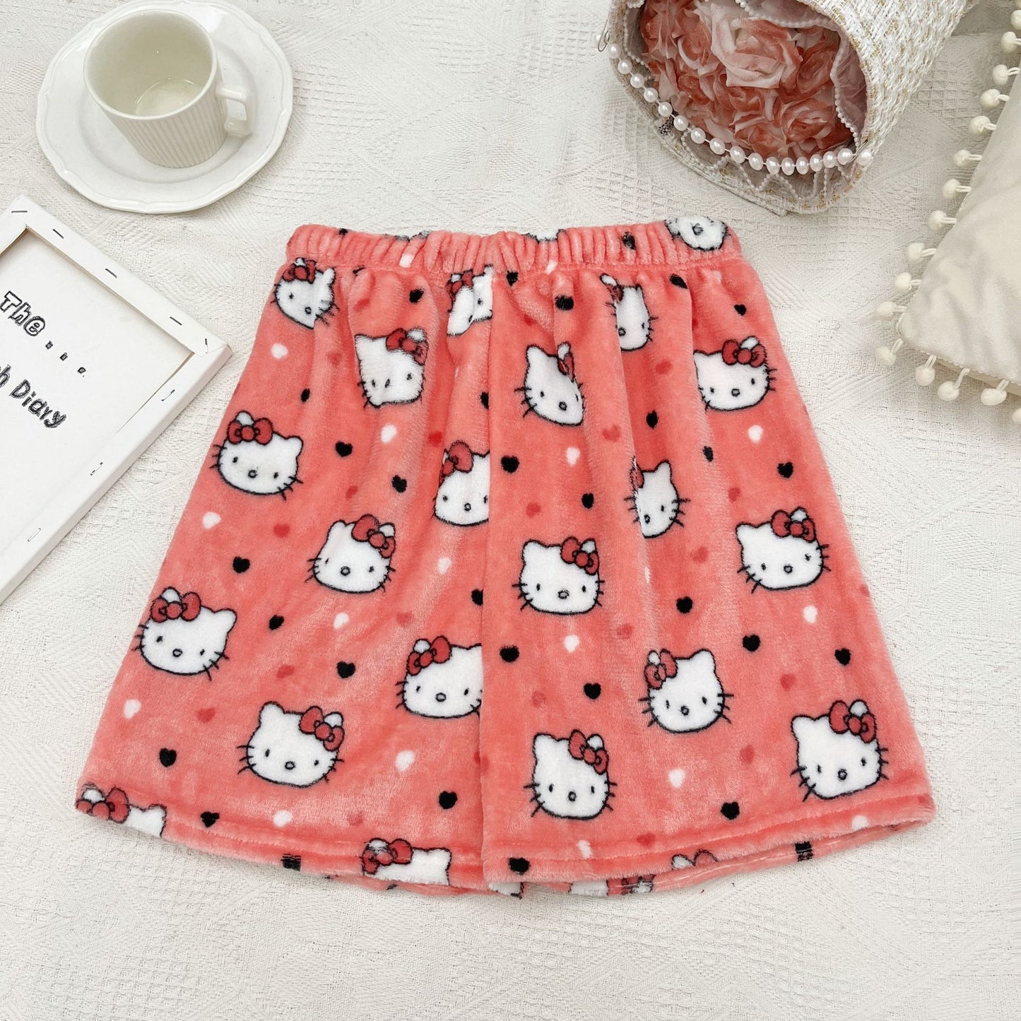 Hello Kitty Women Pajama Shorts Stretch Strip Sleepwear Pj Bottoms Sleep Shorts